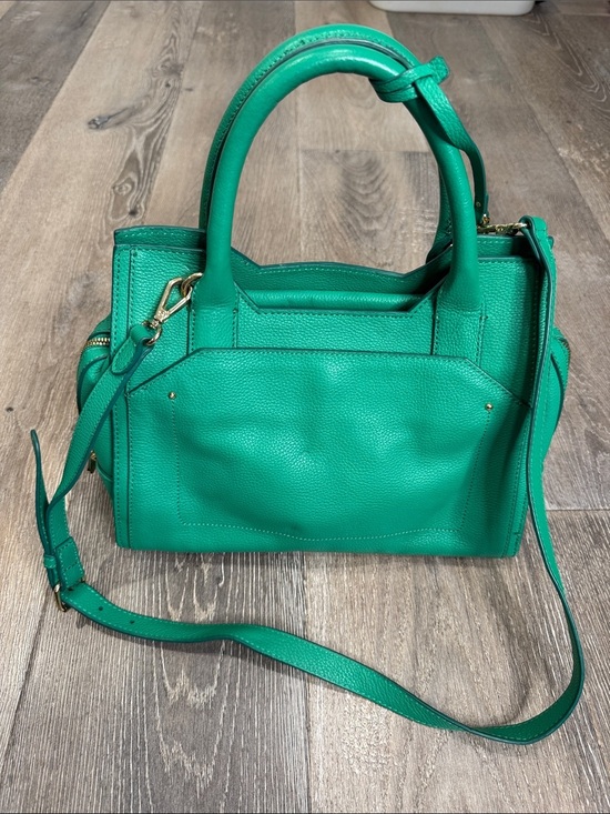 Vince Camuto Handbags - Vince Camuto Kylie Satchel Teal Green Pebbled Leather with Detachable Strap